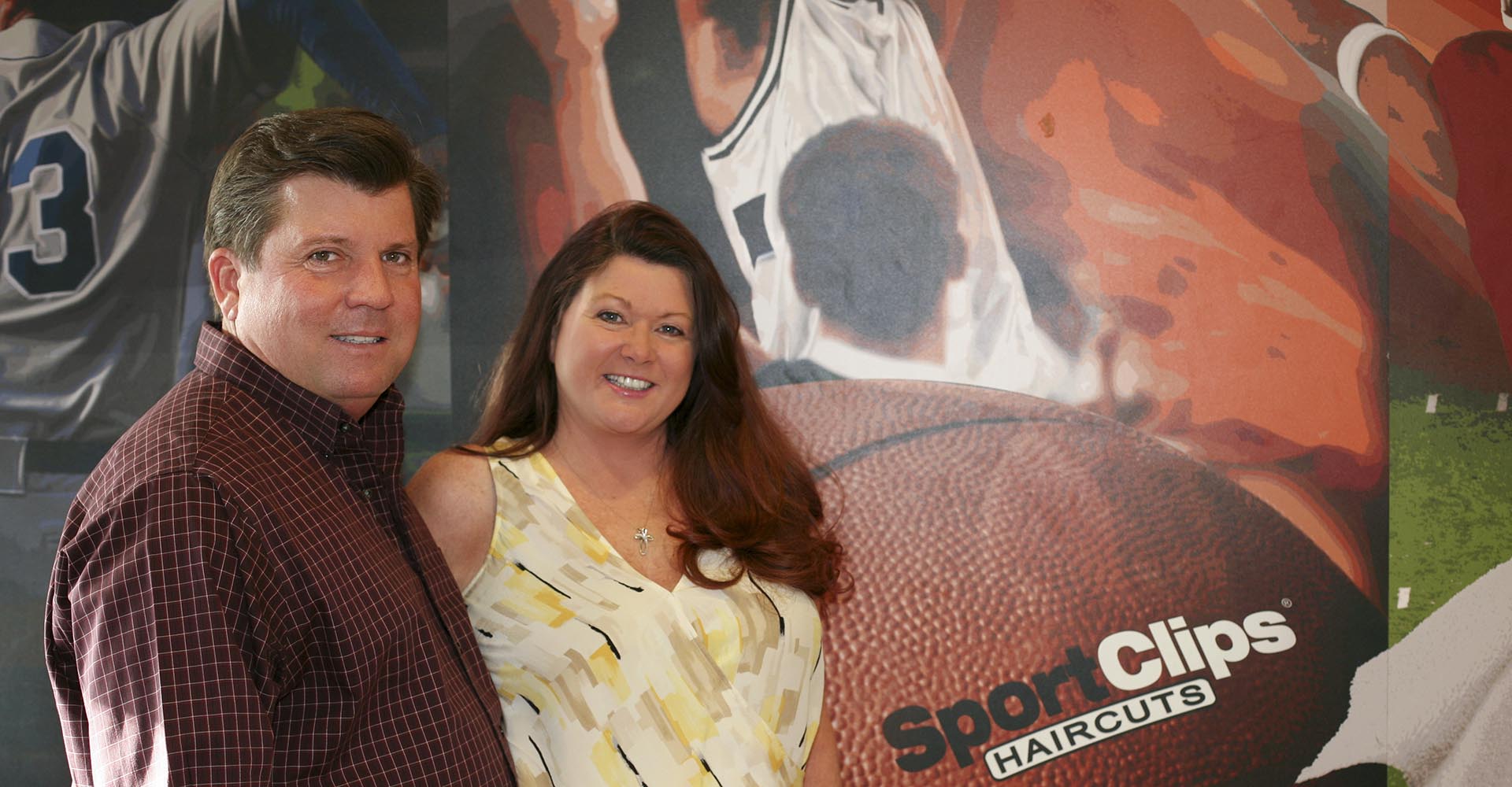 Tim Dunn and his wife at a sporting event